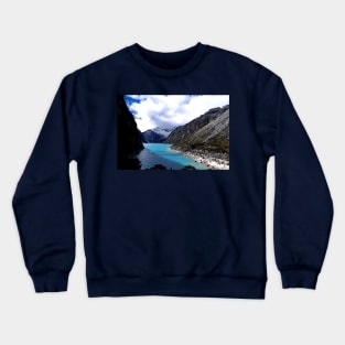 Beautiful turquoise blue Glacial lake. Crewneck Sweatshirt